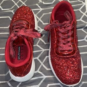 Belos Red Glitter Shoes